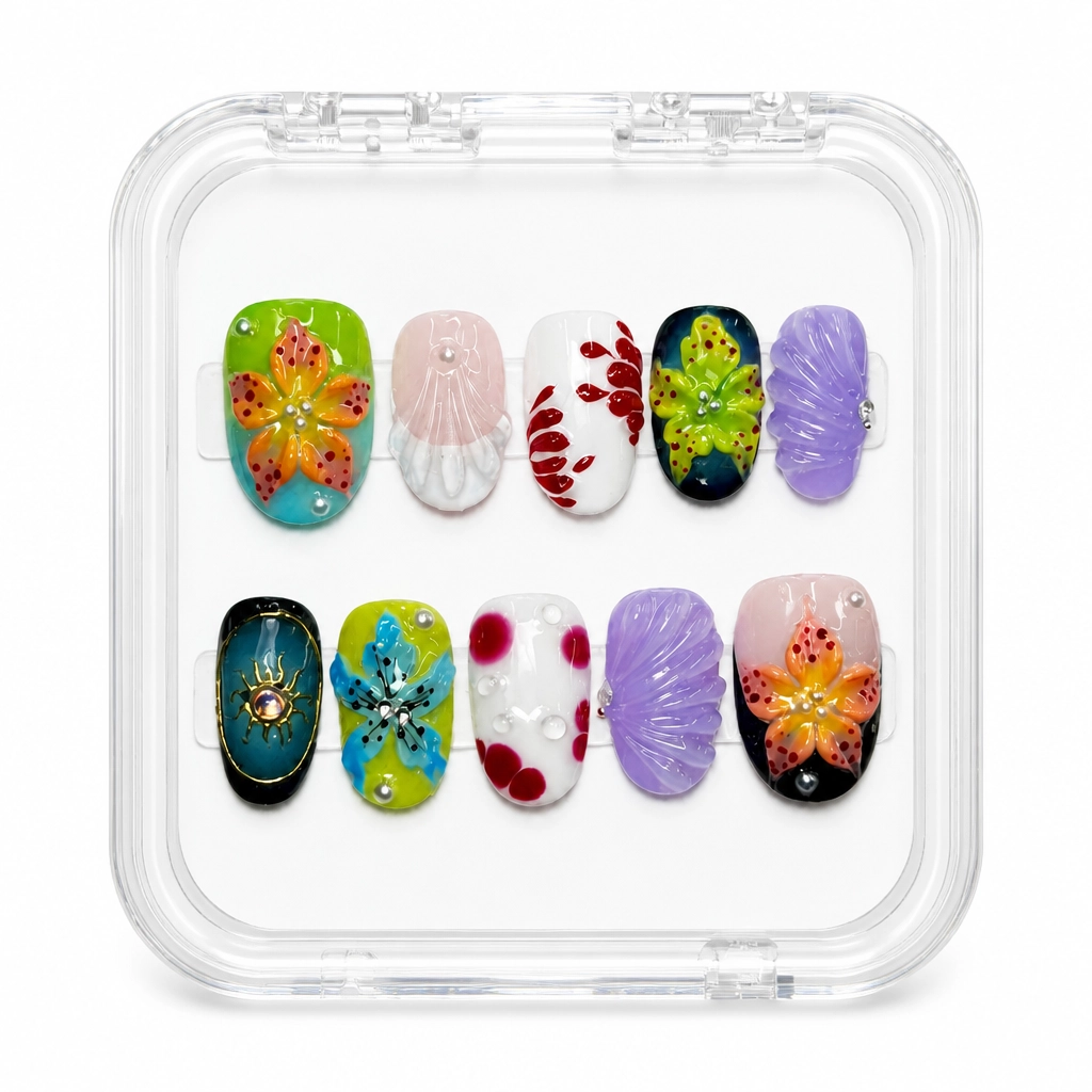 Press-on Nails Wholesale $14.90 Botanical Bliss by Yabe Vietnam