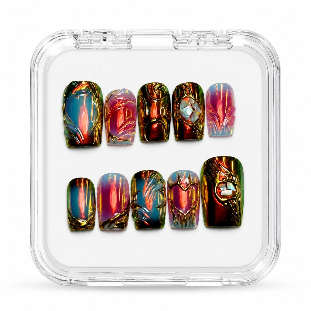 Press-on Nails Wholesale $14.90 Crimson Radiance by Yabe Vietnam