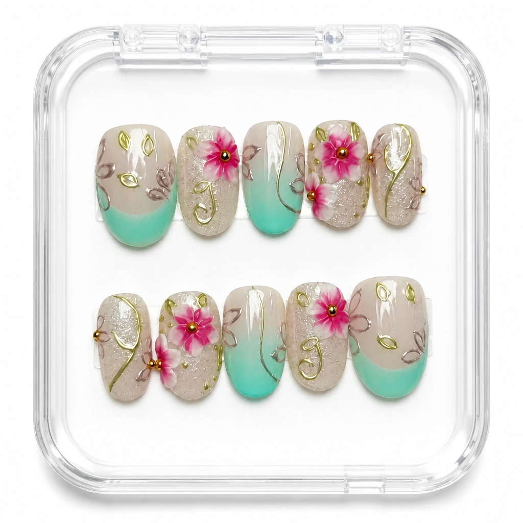 Press-on Nails Wholesale $14.90 Aurora Botanica by Yabe Vietnam