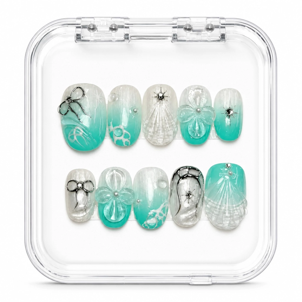 Press-on Nails Wholesale $14.90 Oceanic Mystique by Yabe Vietnam