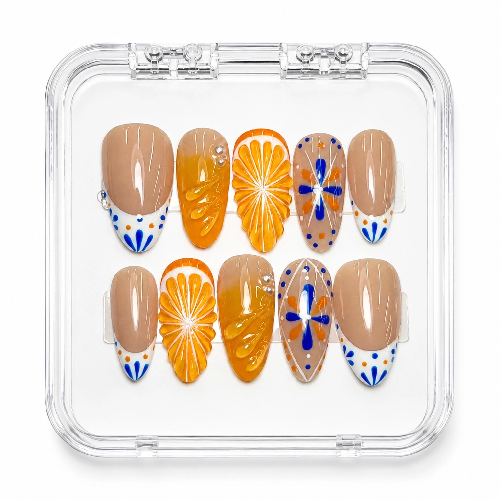 Press-on Nails Wholesale $14.90 Nude Citrus Luxe by Yabe Vietnam