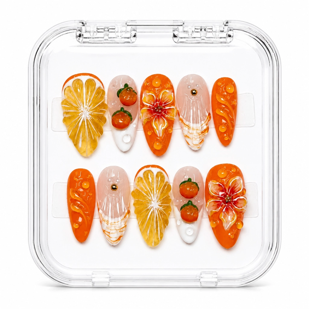 Press-on Nails Wholesale $14.90 Citrus Luxe by Yabe Vietnam