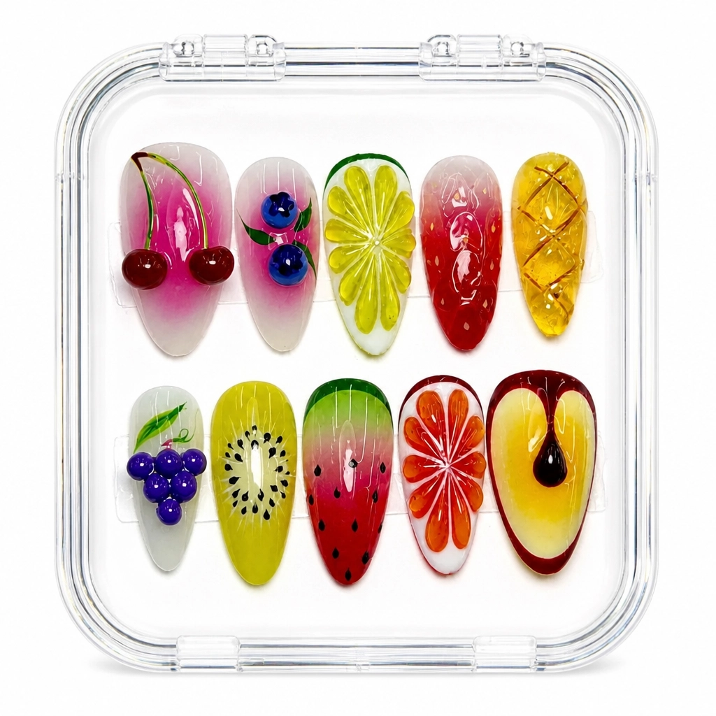 Press-on Nails Wholesale $14.90 Citrus Delight by Yabe Vietnam