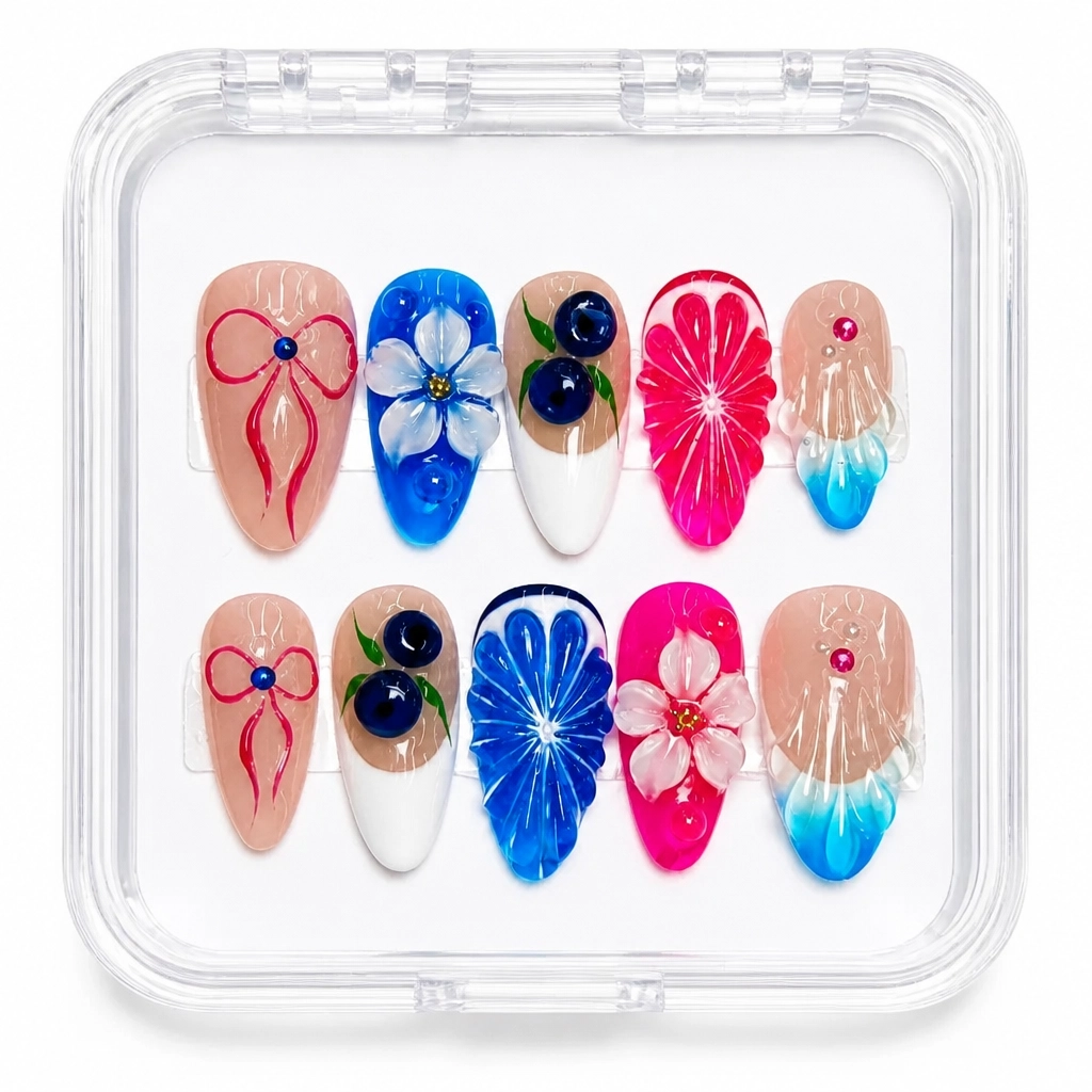 Press-on Nails Wholesale $14.90 Bloom Prismatic by Yabe Vietnam