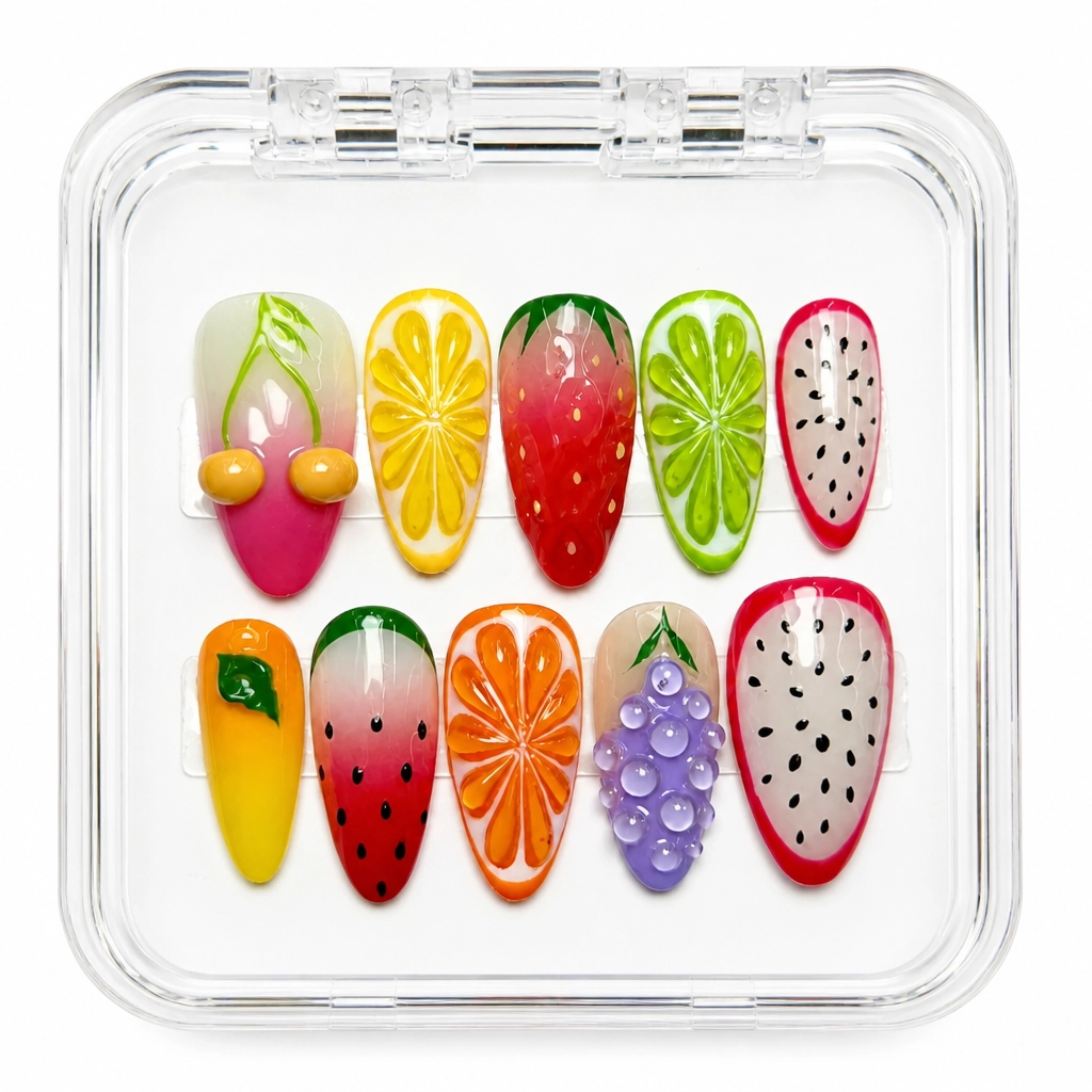 Press-on Nails Wholesale $14.90 Fruit Fantasia by Yabe Vietnam