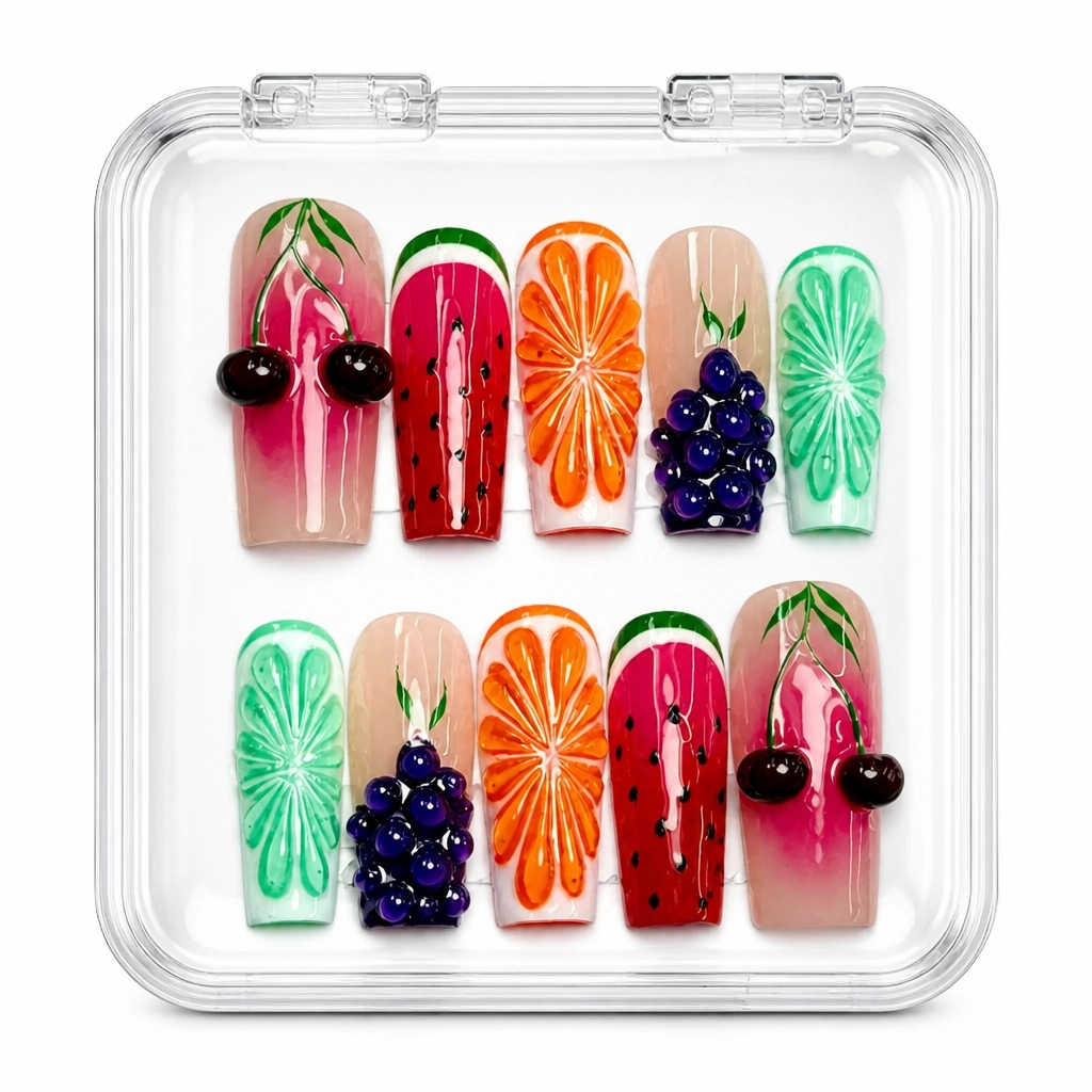 Press-on Nails Wholesale $14.90 Fruit Cocktail Luxe by Yabe Vietnam