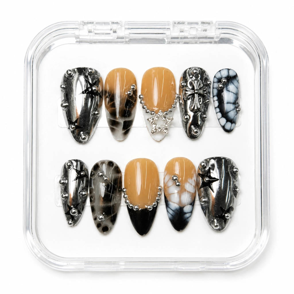 Press-on Nails Wholesale $14.90 Metallic Baroque by Yabe Vietnam