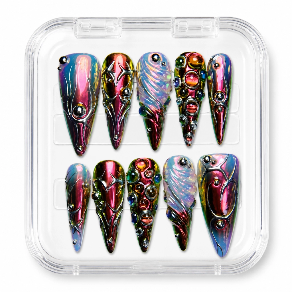 Press-on Nails Wholesale $14.90 Prismatic Rose by Yabe Vietnam
