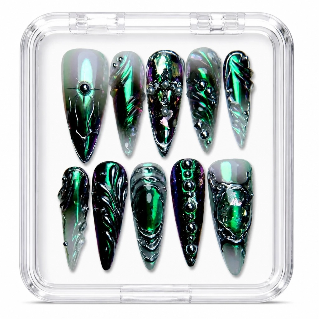 Press-on Nails Wholesale $14.90 Neon Abyss by Yabe Vietnam