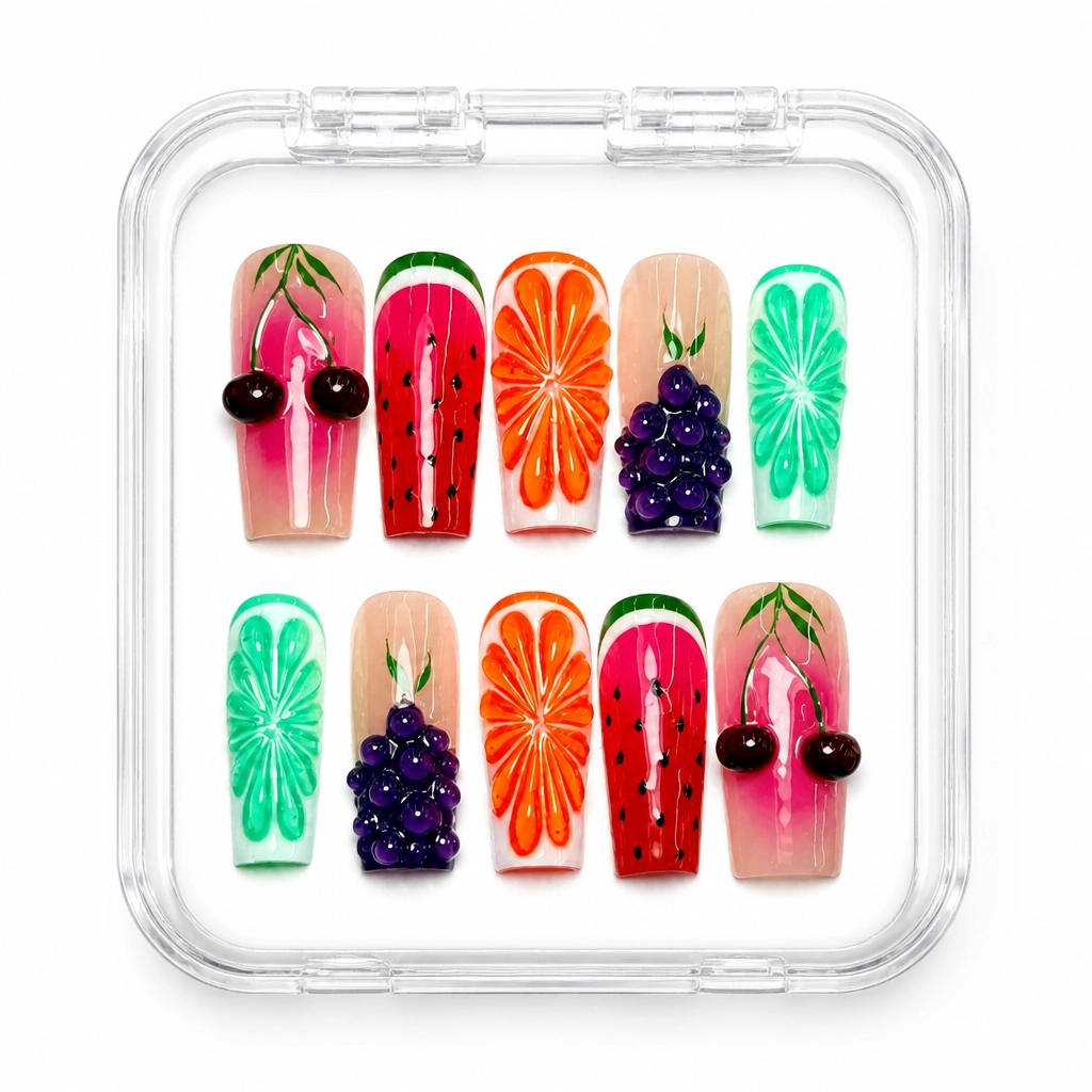Press-on Nails Wholesale $14.90 Fruity Splash by Yabe Vietnam
