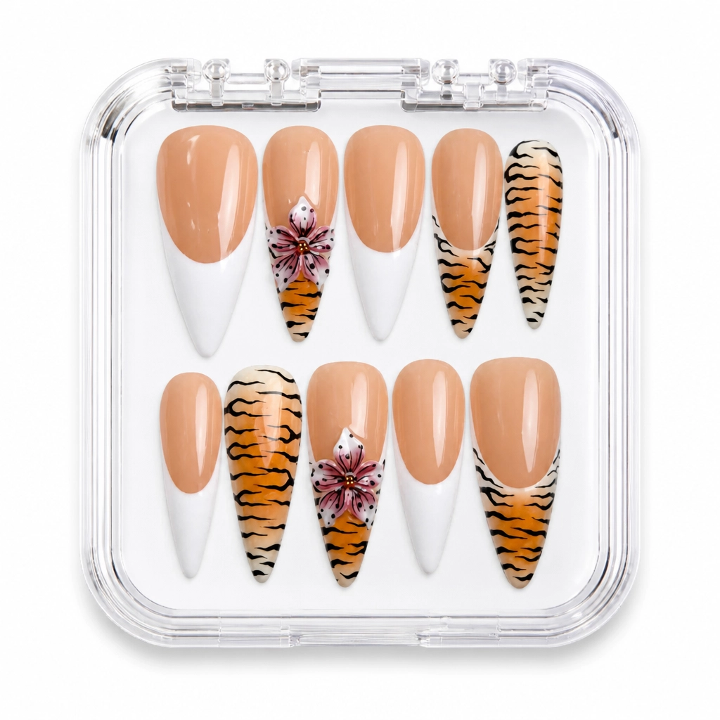 Press-on Nails Wholesale $14.90 Tropical Tiger by Yabe Vietnam