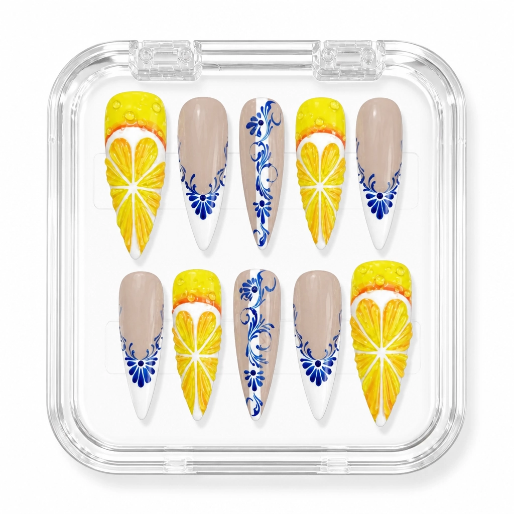 Press-on Nails Wholesale $14.90 Citrus Blossom by Yabe Vietnam