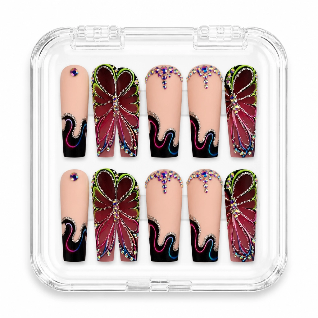 Press-on Nails Wholesale $14.90 Midnight Sparkle by Yabe Vietnam