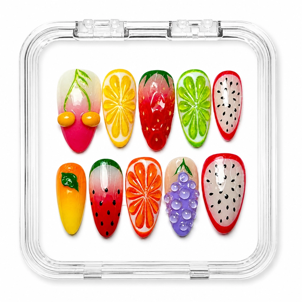 Press-on Nails Wholesale $14.90 Citrus Delight by Yabe Vietnam