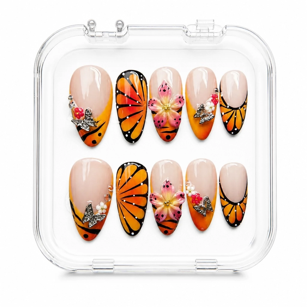 Press-on Nails Wholesale $14.90 Butterfly Blossom by Yabe Vietnam