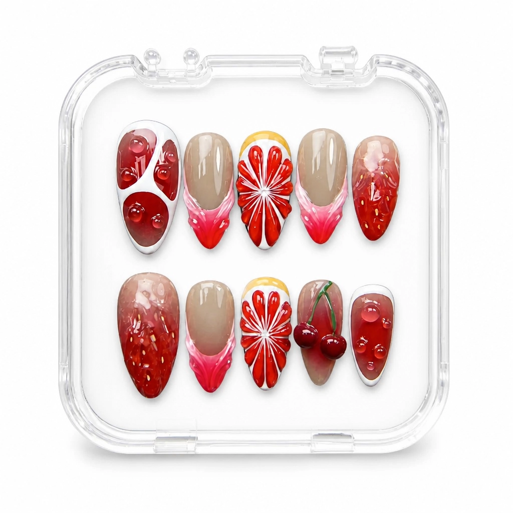 Press-on Nails Wholesale $14.90 Juicy Ruby Bliss by Yabe Vietnam