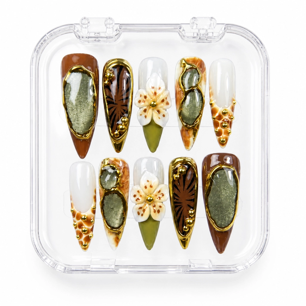 Press-on Nails Wholesale $14.90 Autumn Blossom by Yabe Vietnam
