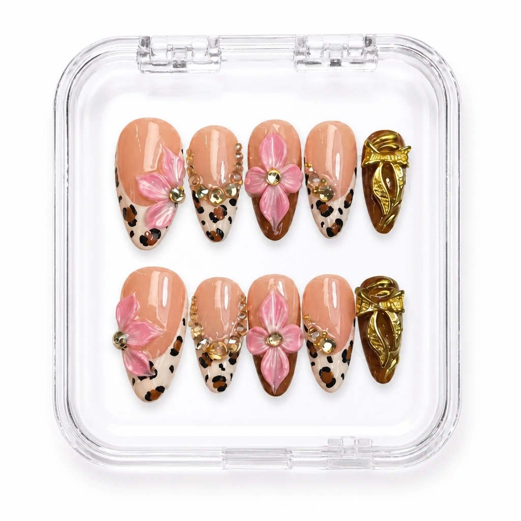 Press-on Nails Wholesale $14.90 Floral Safari by Yabe Vietnam