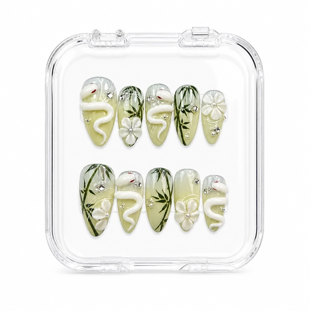 Press-on Nails Wholesale $14.90 Serpent Blossom by Yabe Vietnam