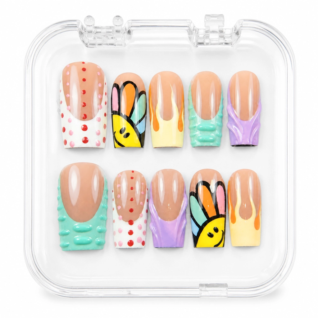Press-on Nails Wholesale $14.90 Pop Art Delight by Yabe Vietnam