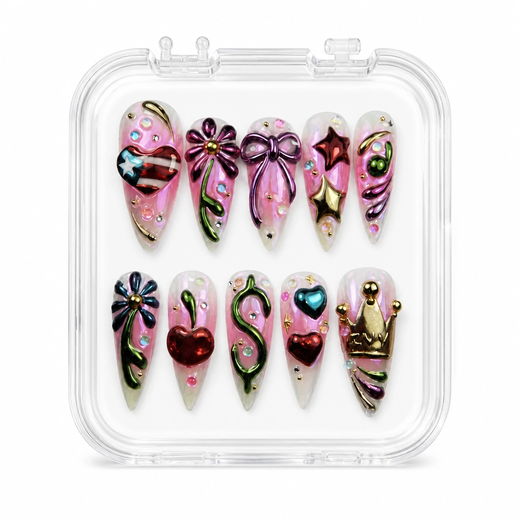 Press-on Nails Wholesale $14.90 Pop Art Delight by Yabe Vietnam