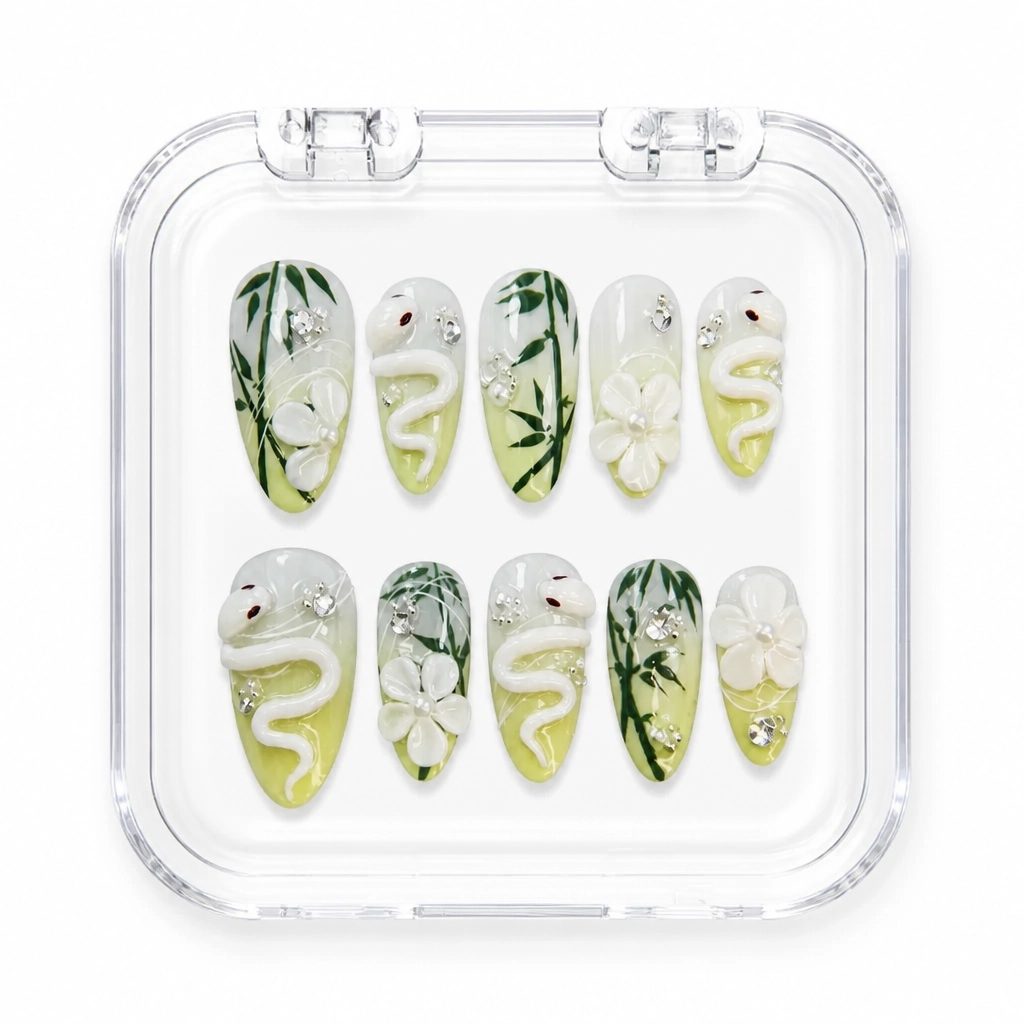 Press-on Nails Wholesale $14.90 Serpent Blossom by Yabe Vietnam