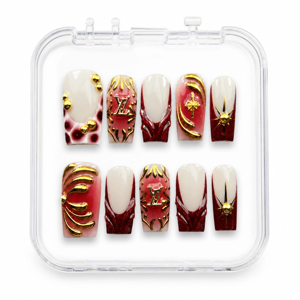Press-on Nails Wholesale $14.90 Royal Crimson by Yabe Vietnam