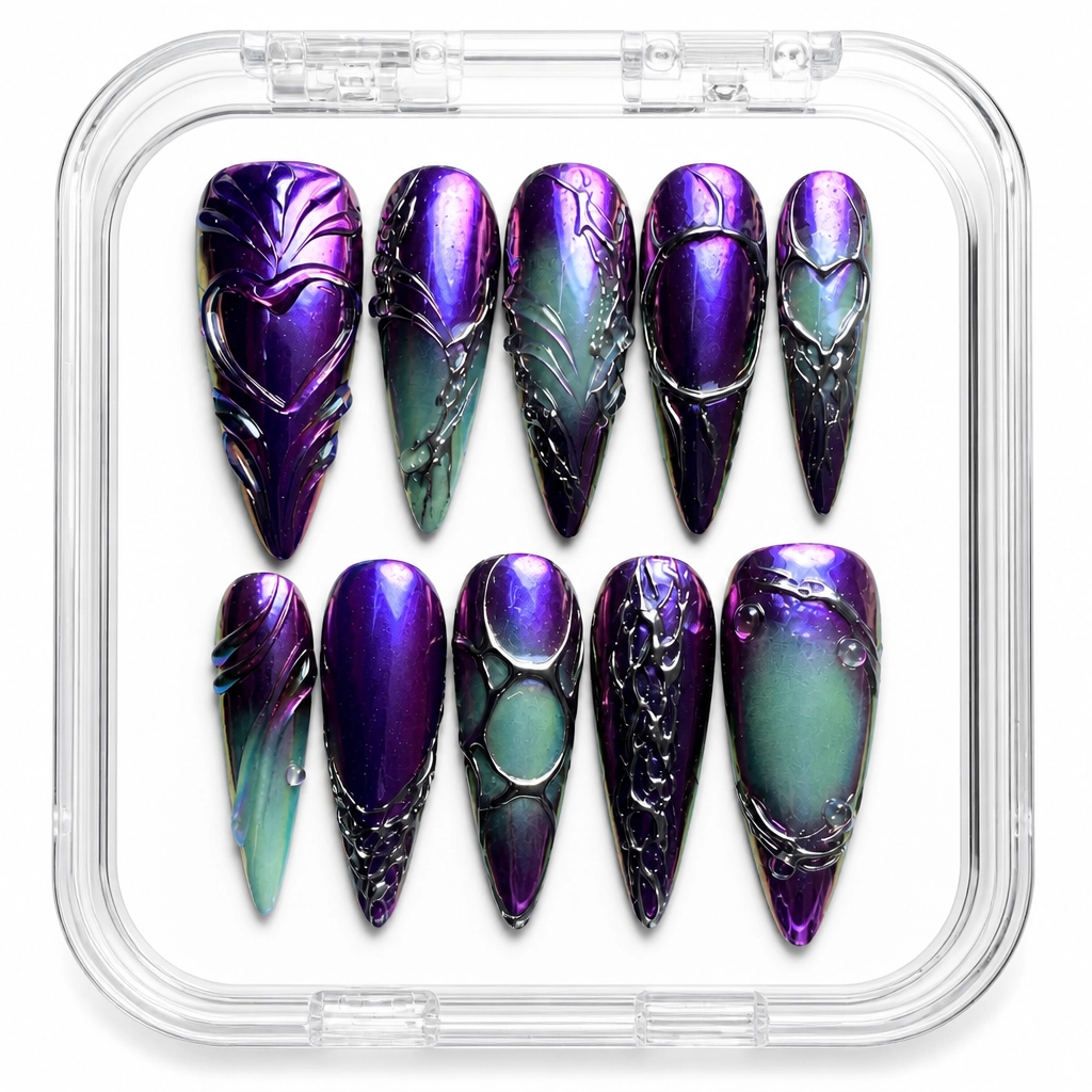 Press-on Nails Wholesale $14.90 Amethyst Mystique by Yabe Vietnam