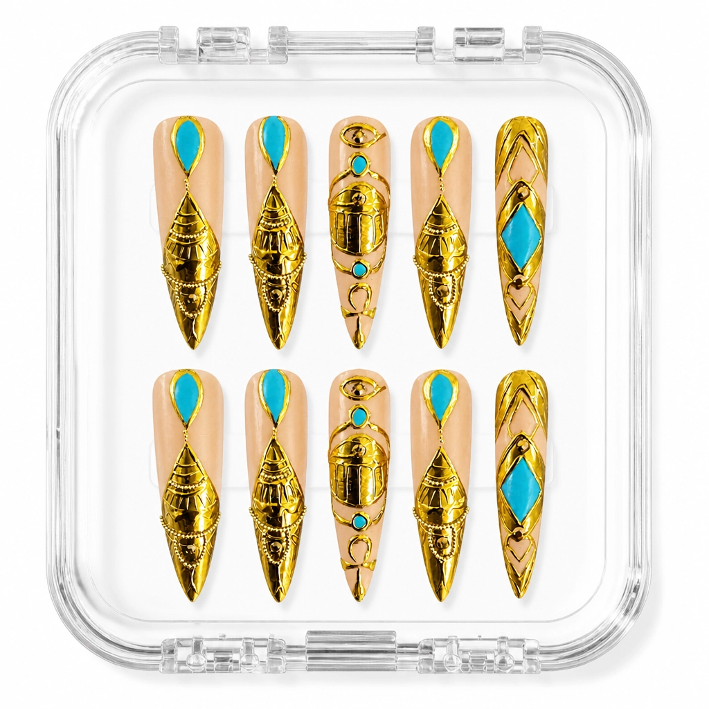 Press-on Nails Wholesale $14.90 Turquoise Luxe by Yabe Vietnam