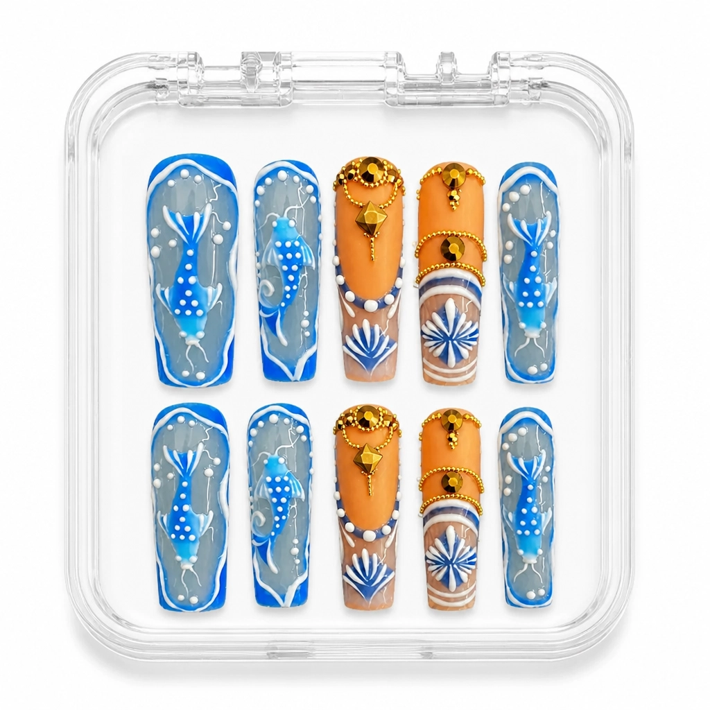 Press-on Nails Wholesale $14.90 Nautical Chic by Yabe Vietnam