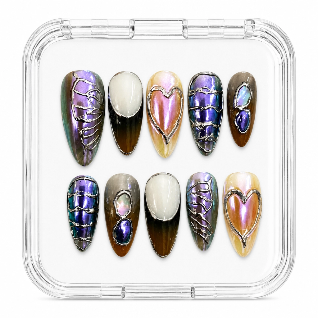 Press-on Nails Wholesale $14.90 Cosmic Veil by Yabe Vietnam