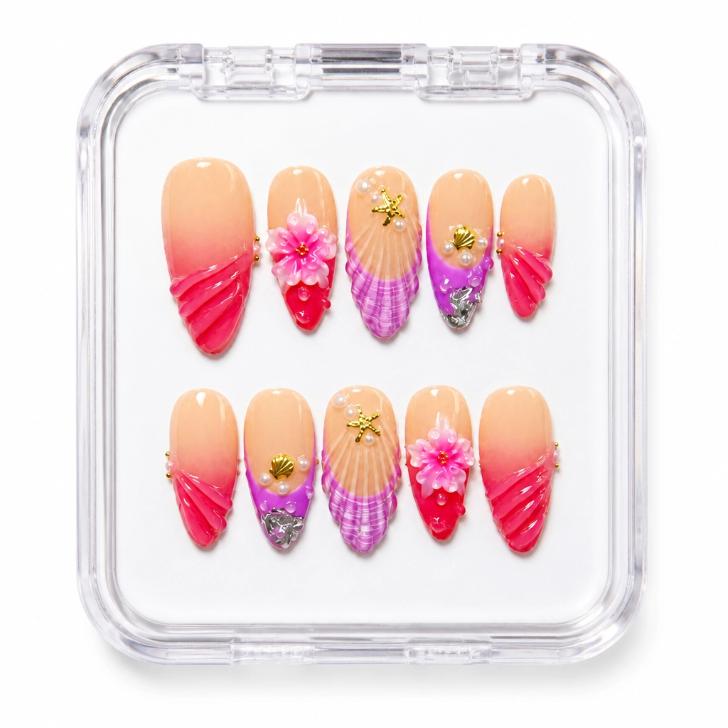 Press-on Nails Wholesale $14.90 Fuchsia Elegance by Yabe Vietnam