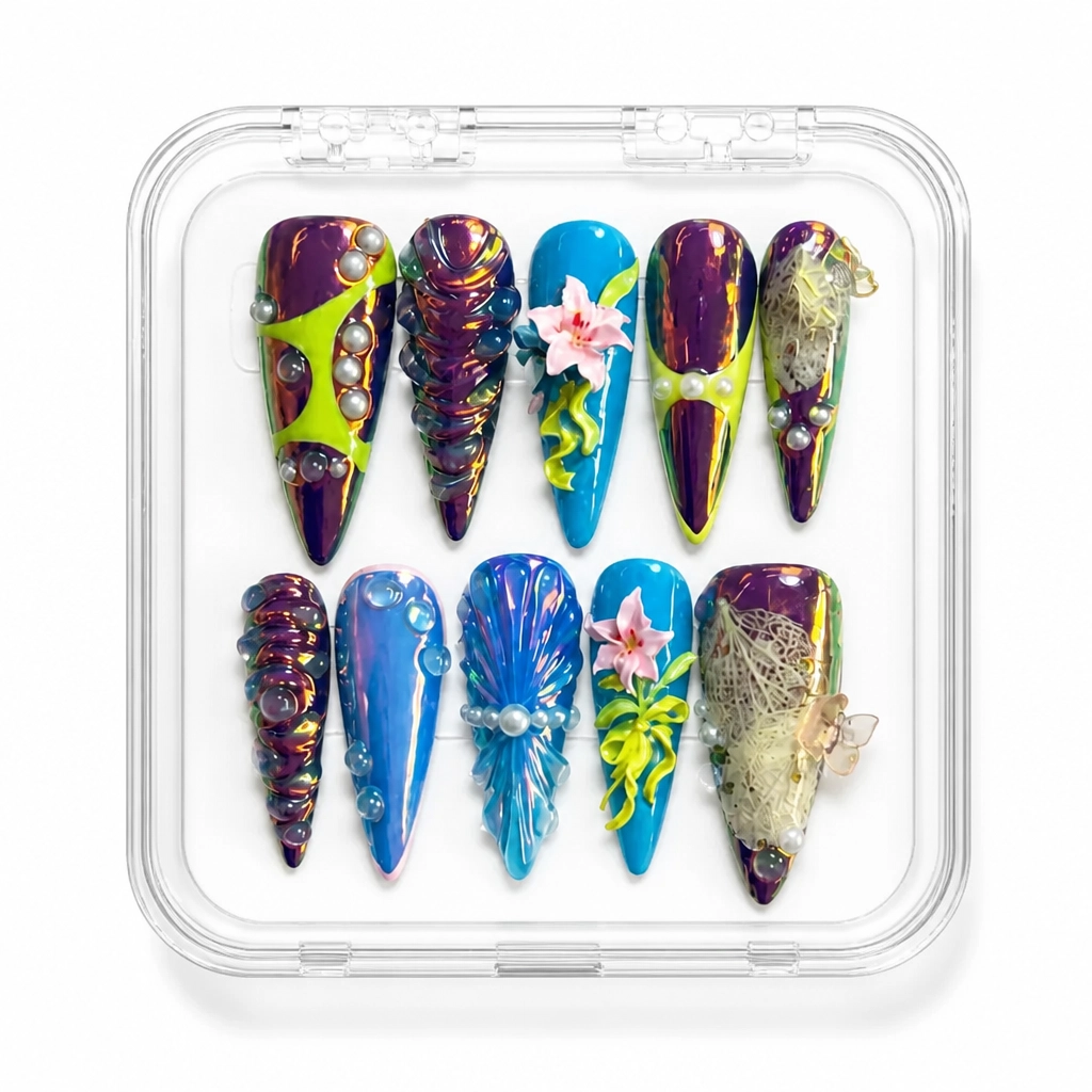 Press-on Nails Wholesale $14.90 Mystical Garden by Yabe Vietnam