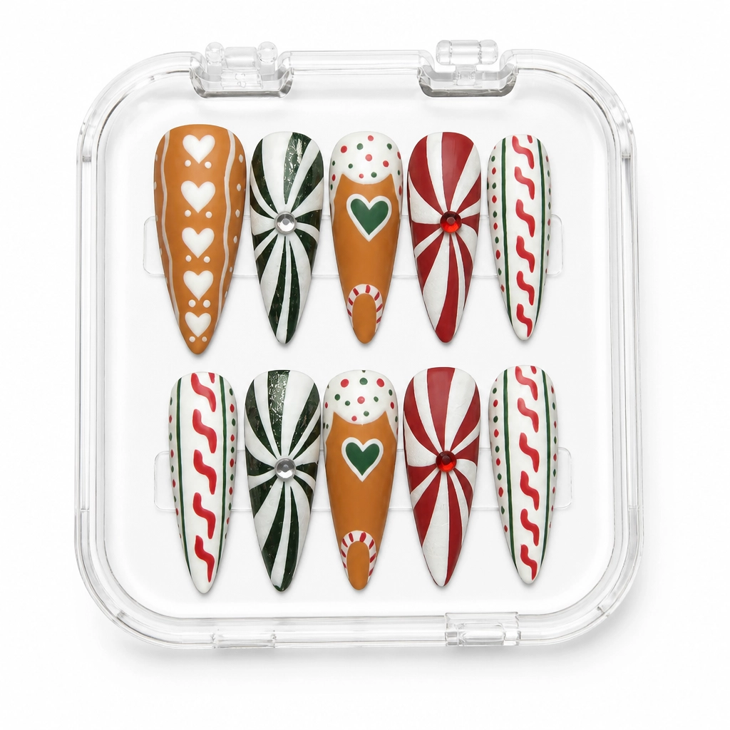 Press-on Nails Wholesale $14.90 Gingerbread Glam by Yabe Vietnam
