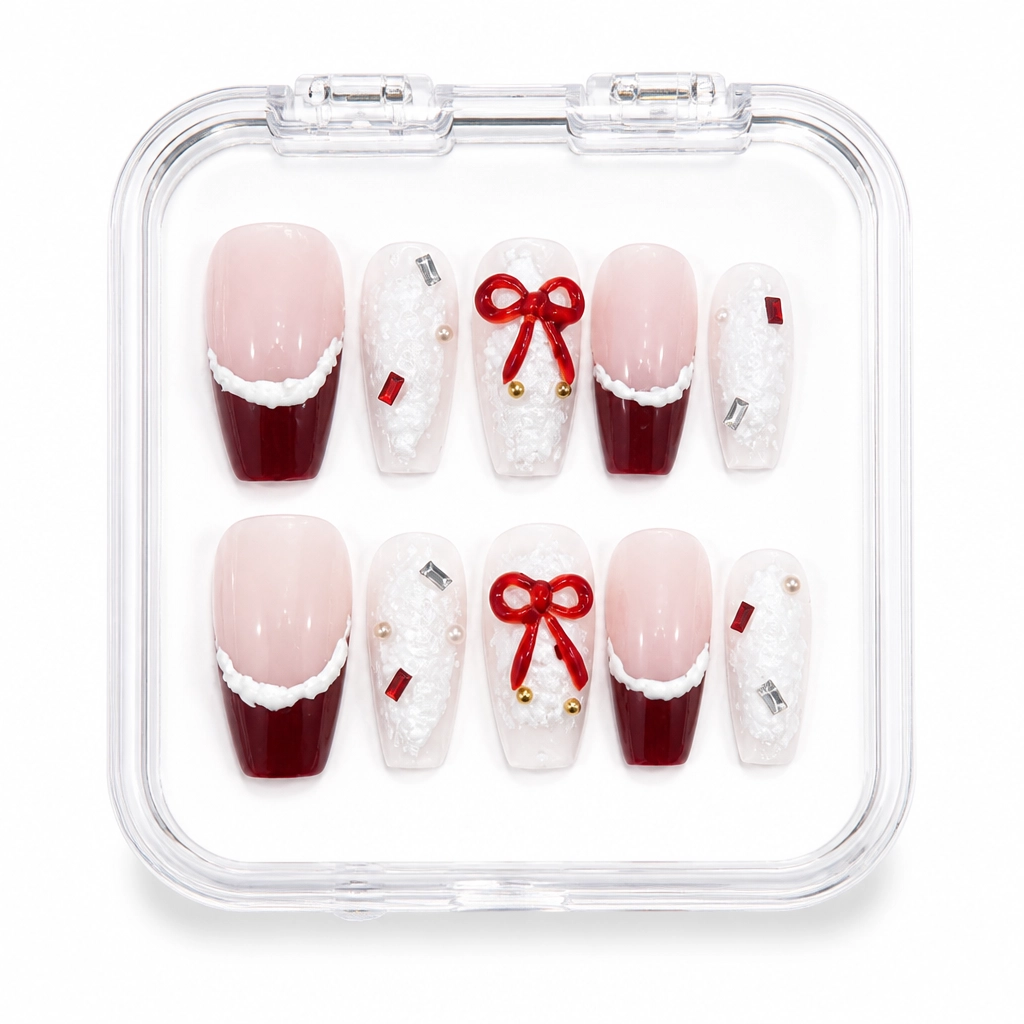 Press-on Nails Wholesale $14.90 Crimson Elegance by Yabe Vietnam