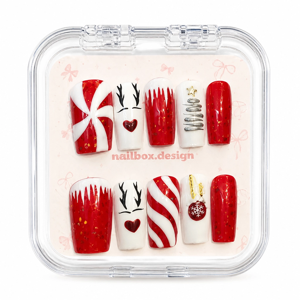 Press-on Nails Wholesale $14.90 Crimson Elegance by Yabe Vietnam