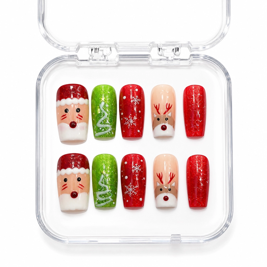 Press-on Nails Wholesale $14.90 Festive Charm by Yabe Vietnam