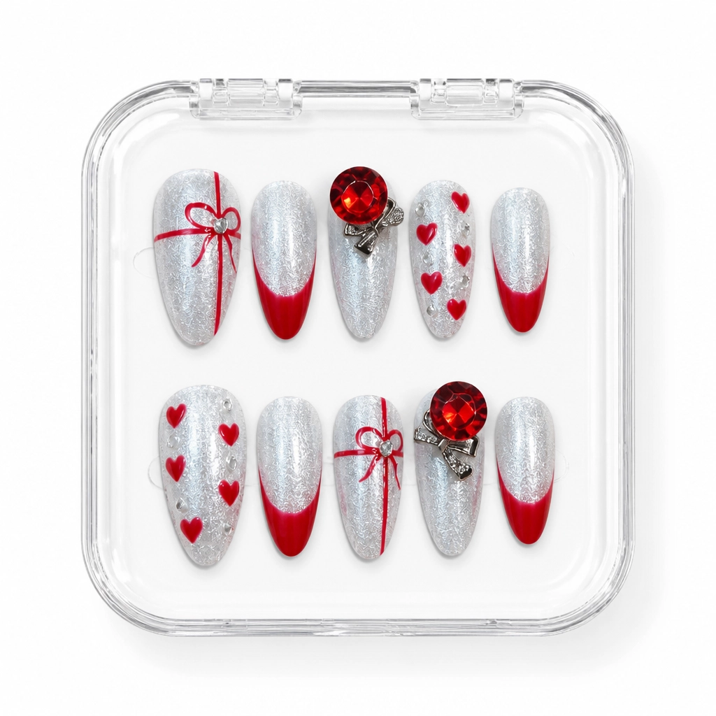 Press-on Nails Wholesale $14.90 Crimson Radiance by Yabe Vietnam