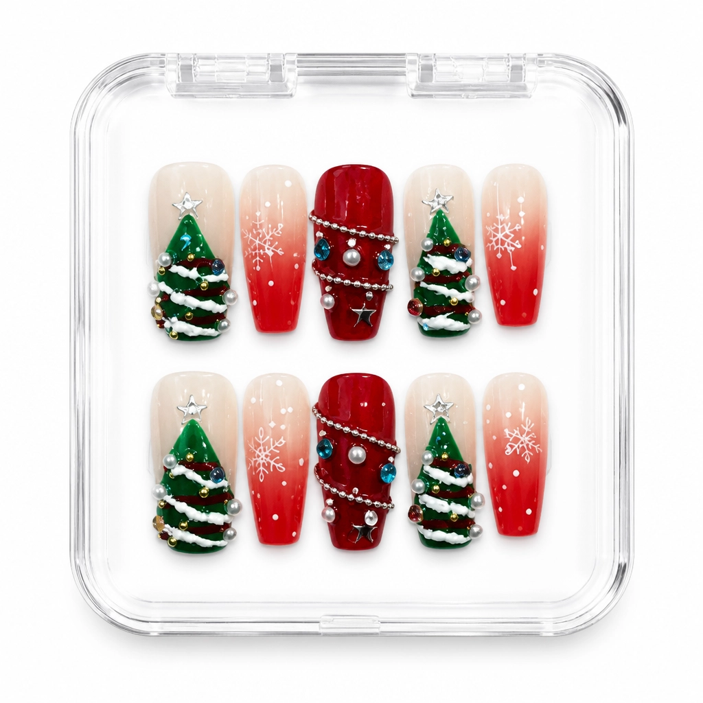 Press-on Nails Wholesale $14.90 Twinkling Pines by Yabe Vietnam