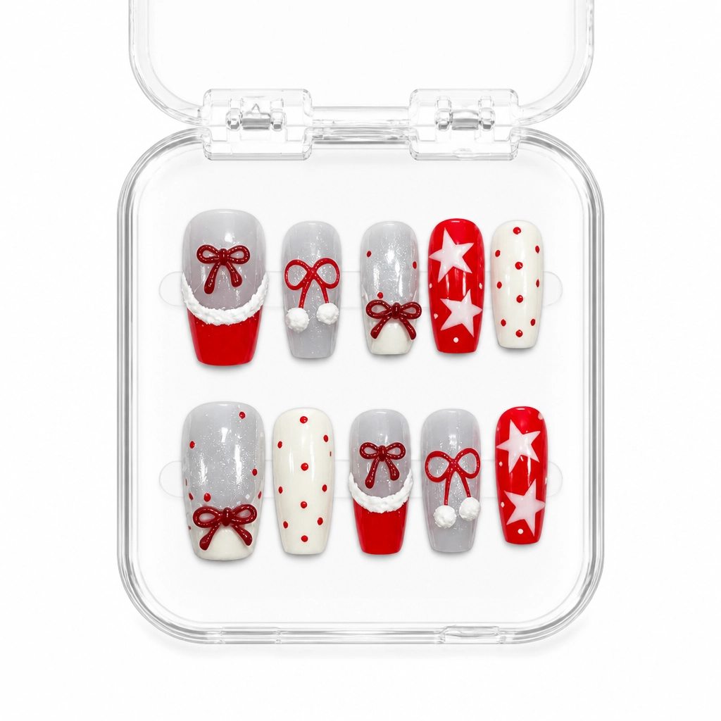 Press-on Nails Wholesale $14.90 Cherry Confetti Glamour by Yabe Vietnam