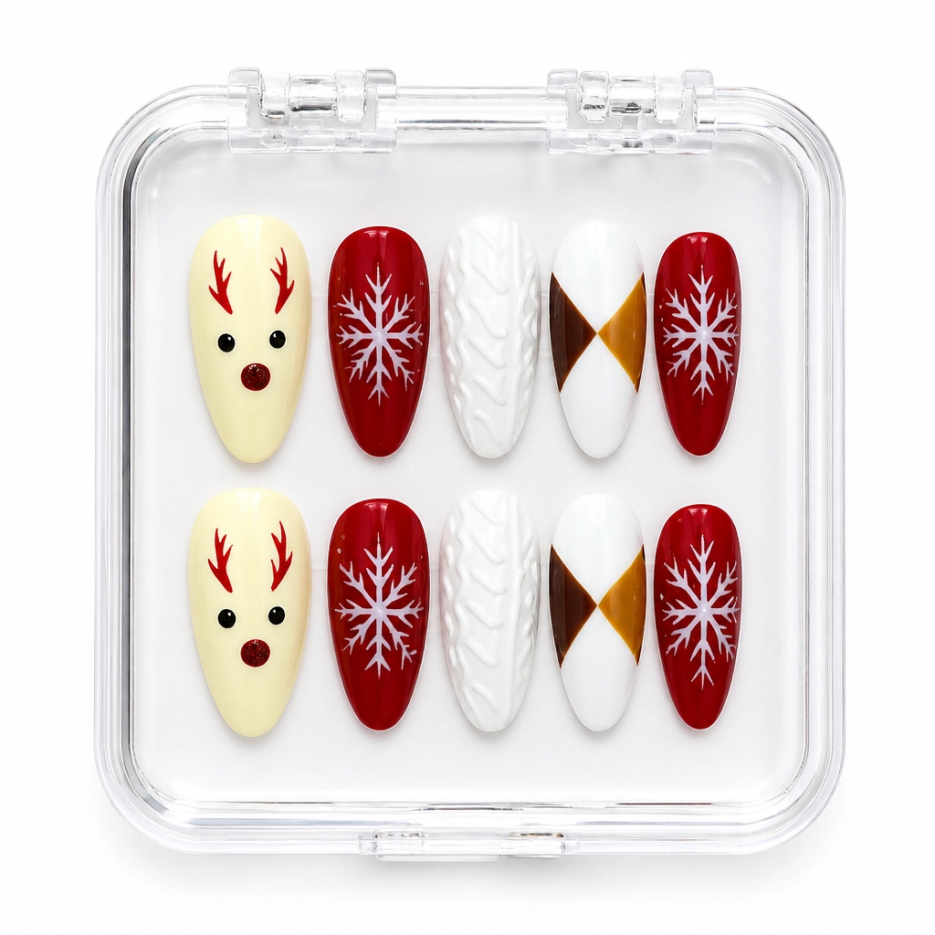 Press-on Nails Wholesale $14.90 Reindeer Radiance by Yabe Vietnam