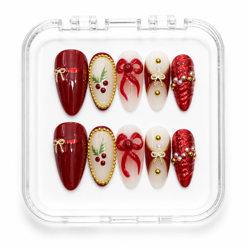 Press-on Nails Wholesale $14.90 Crimson Luxe by Yabe Vietnam