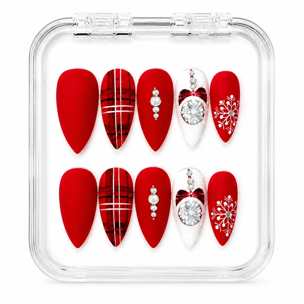 Press-on Nails Wholesale $14.90 Crimson Elegance by Yabe Vietnam