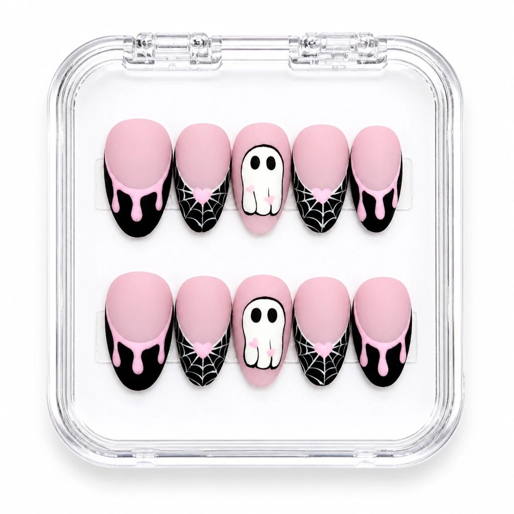 Press-on Nails Wholesale $14.90 Spooky Sweet Pink by Yabe Vietnam