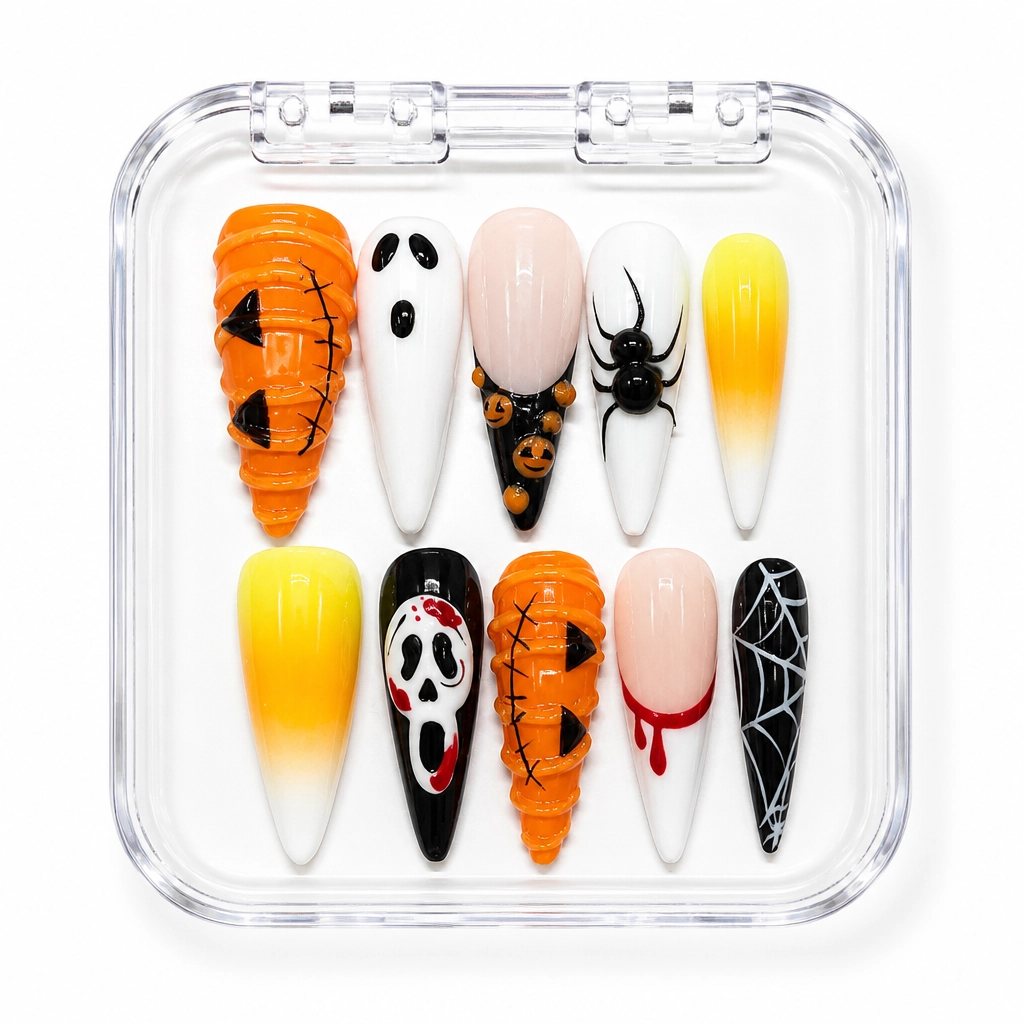 Press-on Nails Wholesale $14.90 Halloween Fiesta by Yabe Vietnam