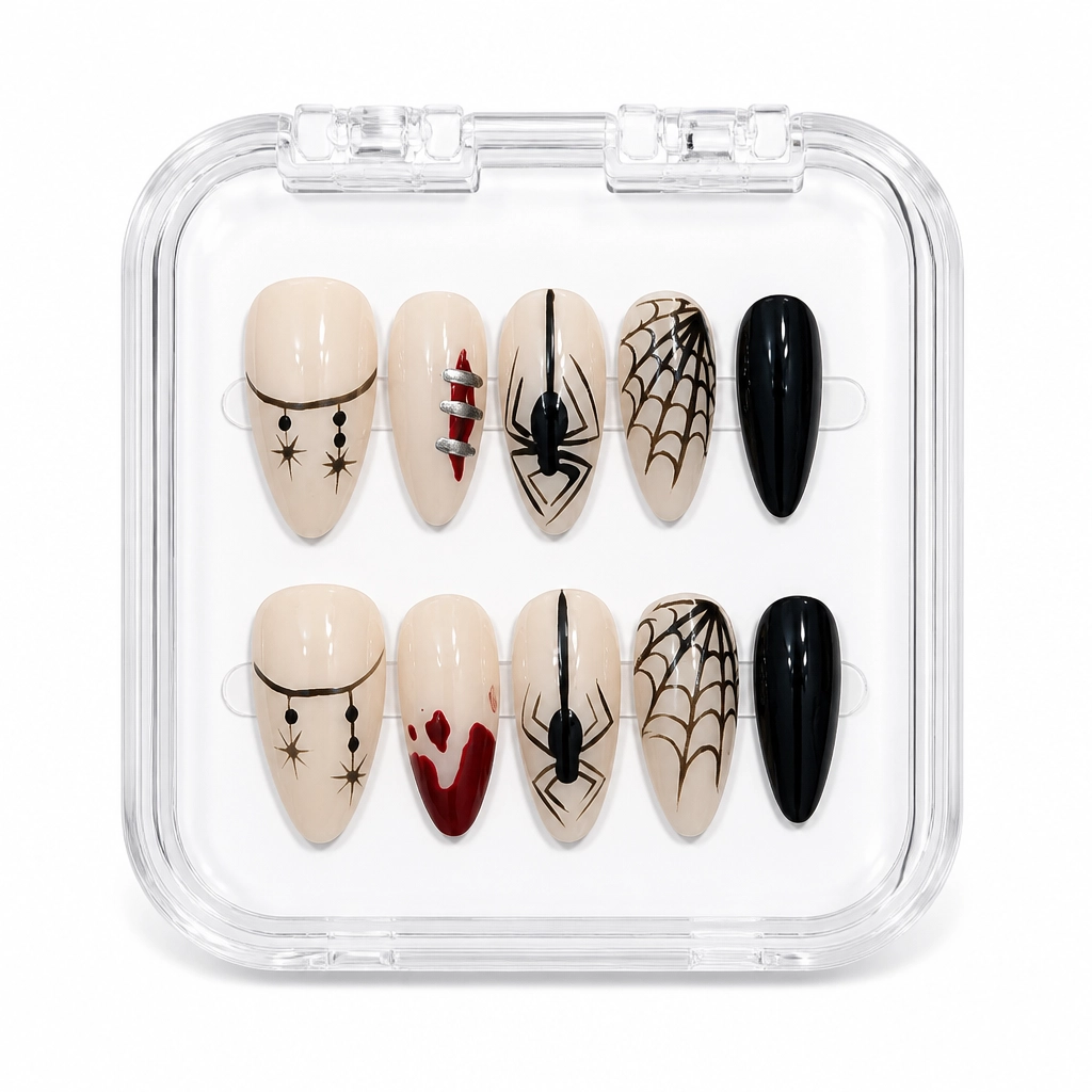 Press-on Nails Wholesale $14.90 Silk Web Elegance by Yabe Vietnam