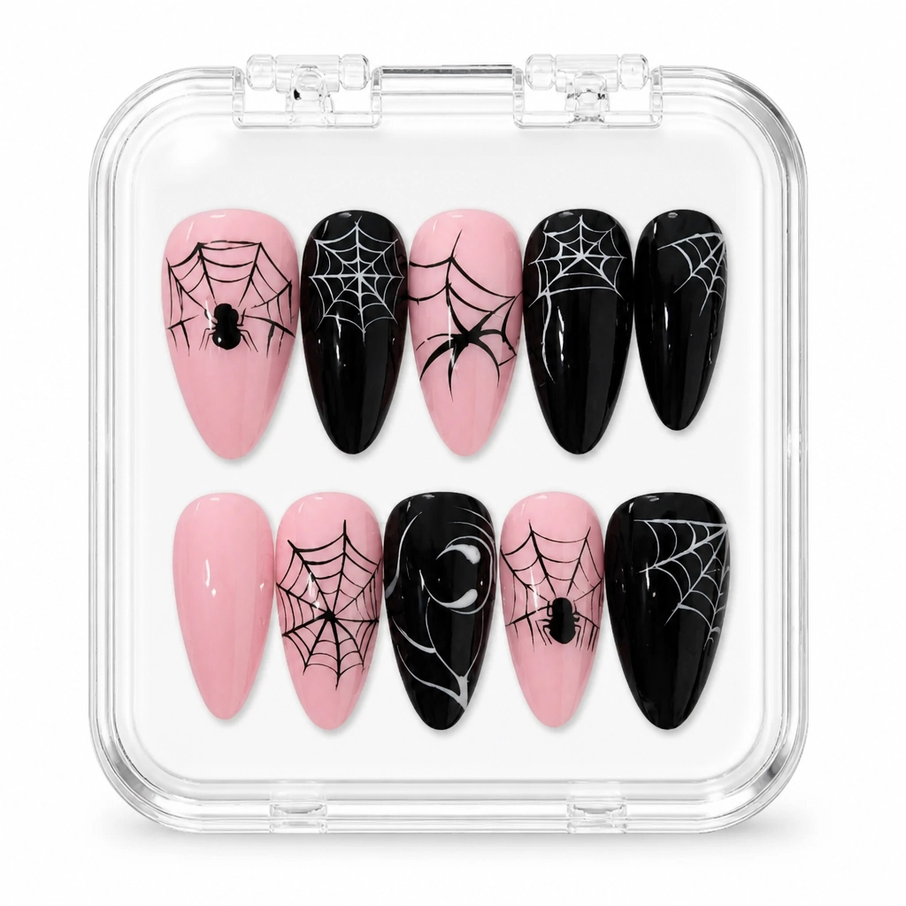 Press-on Nails Wholesale $14.90 Spider Web Elegance by Yabe Vietnam
