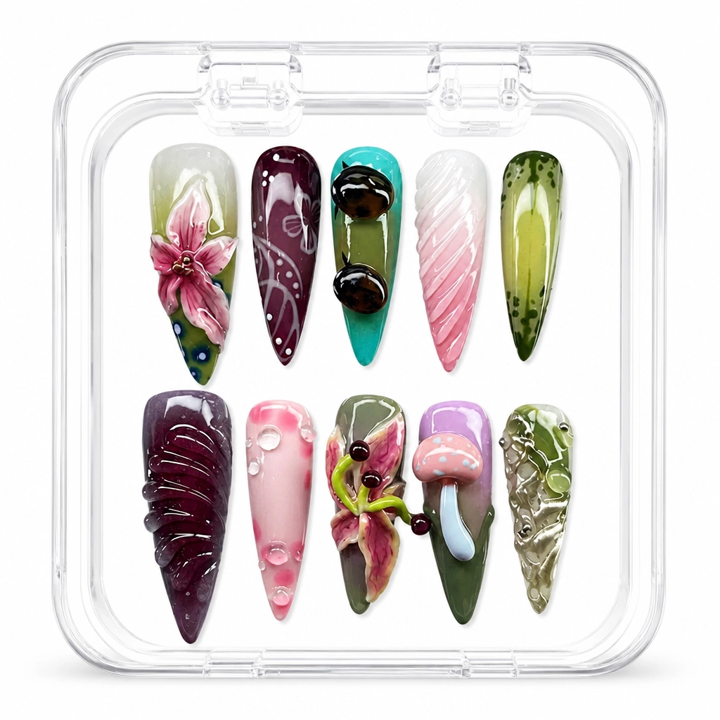 Press-on Nails Wholesale $14.90 Fairy Garden Bliss by Yabe Vietnam