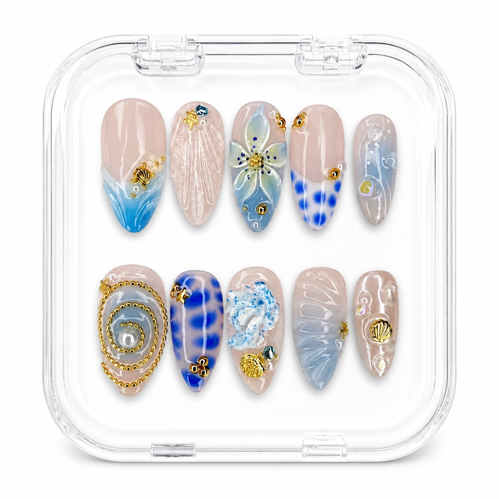 Press-on Nails Wholesale $14.90 Ocean Dreamscape by Yabe Vietnam
