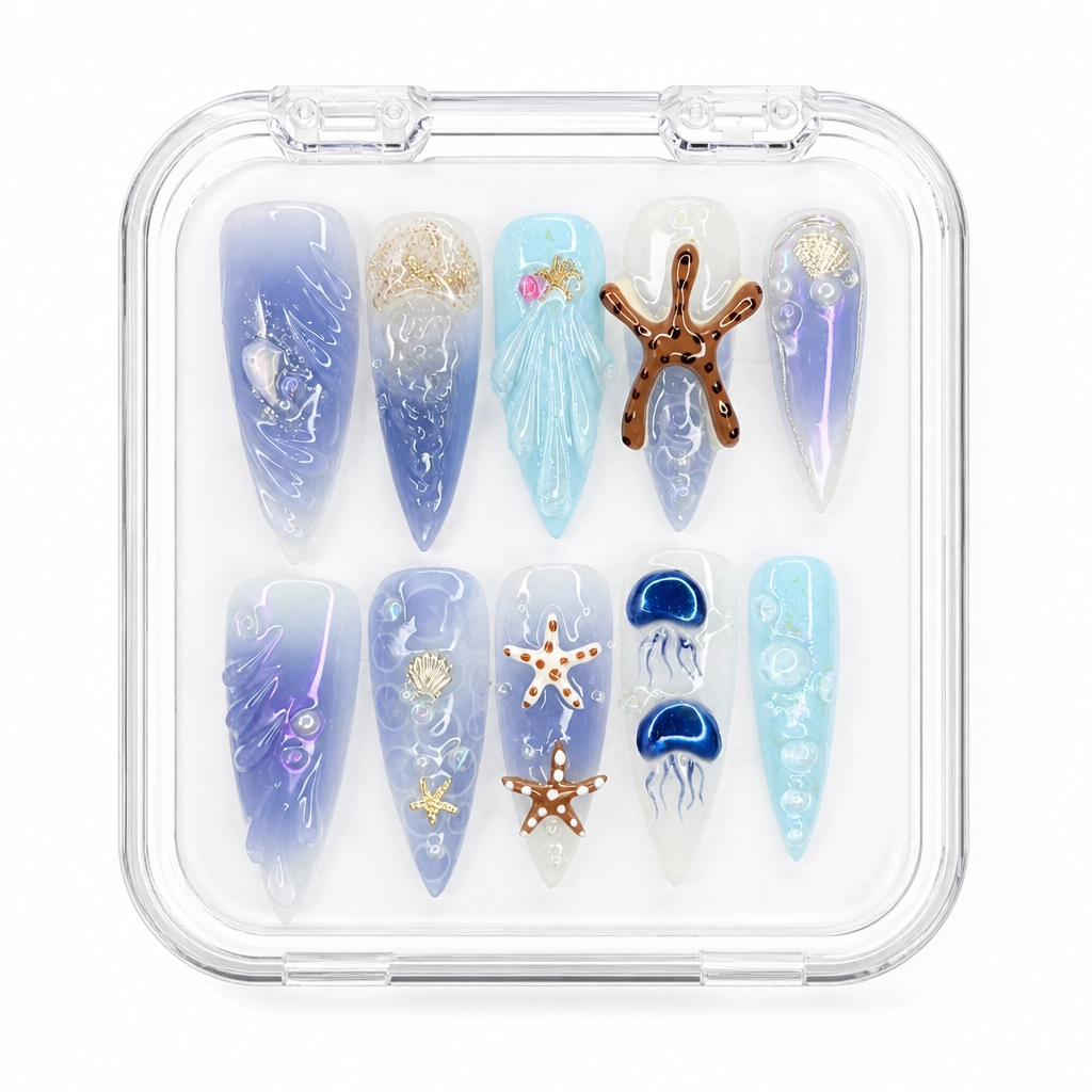 Press-on Nails Wholesale $14.90 Oceanic Dreams by Yabe Vietnam